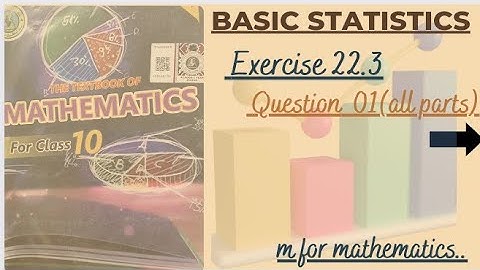 Class 10 New Maths book Exercise:22.3 question 01all parts #mathssindhboard #exercise22.3 #A.m #G.m