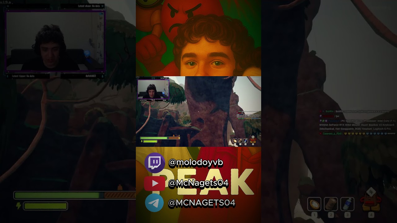 🤯 МОЙ САМЫЙ СМЕШНОЙ ФЕЙЛ В PEAK 2025 | twitch.tv/molodoyvb | МСНагетс 