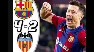 Barcelona vs Valencia (4:2) | All Goals and Highlights | La liga