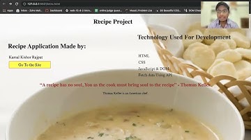 Recipe application using html css javascript