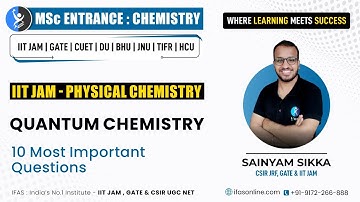 IIT-JAM CHEMISTRY | 10 MOST IMPORTANT QUESTIONS OF Quantum chemistry