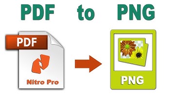 How To Convert PDF To PNG Image format  using Nitro Pro