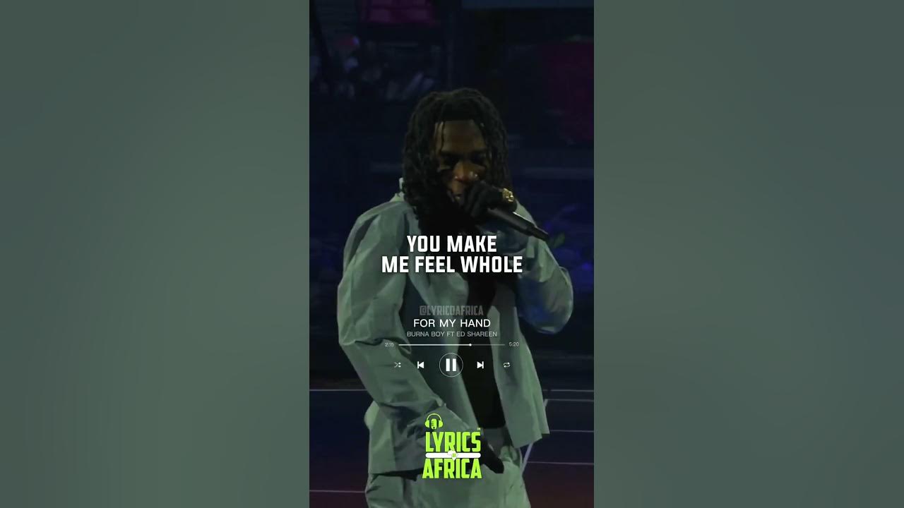 For My Hand - Burna Boy X Ed-shareen lyrics #afrobeat #lyrics #nigeria #tiktok #lyricoafrica