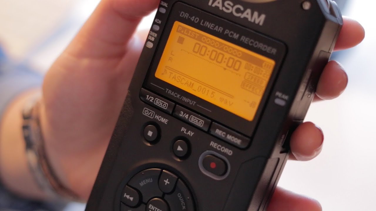 How to use the Tascam DR-40 | Basic Tutorial - YouTube