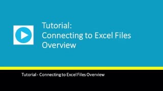 Connecting to Excel Files
