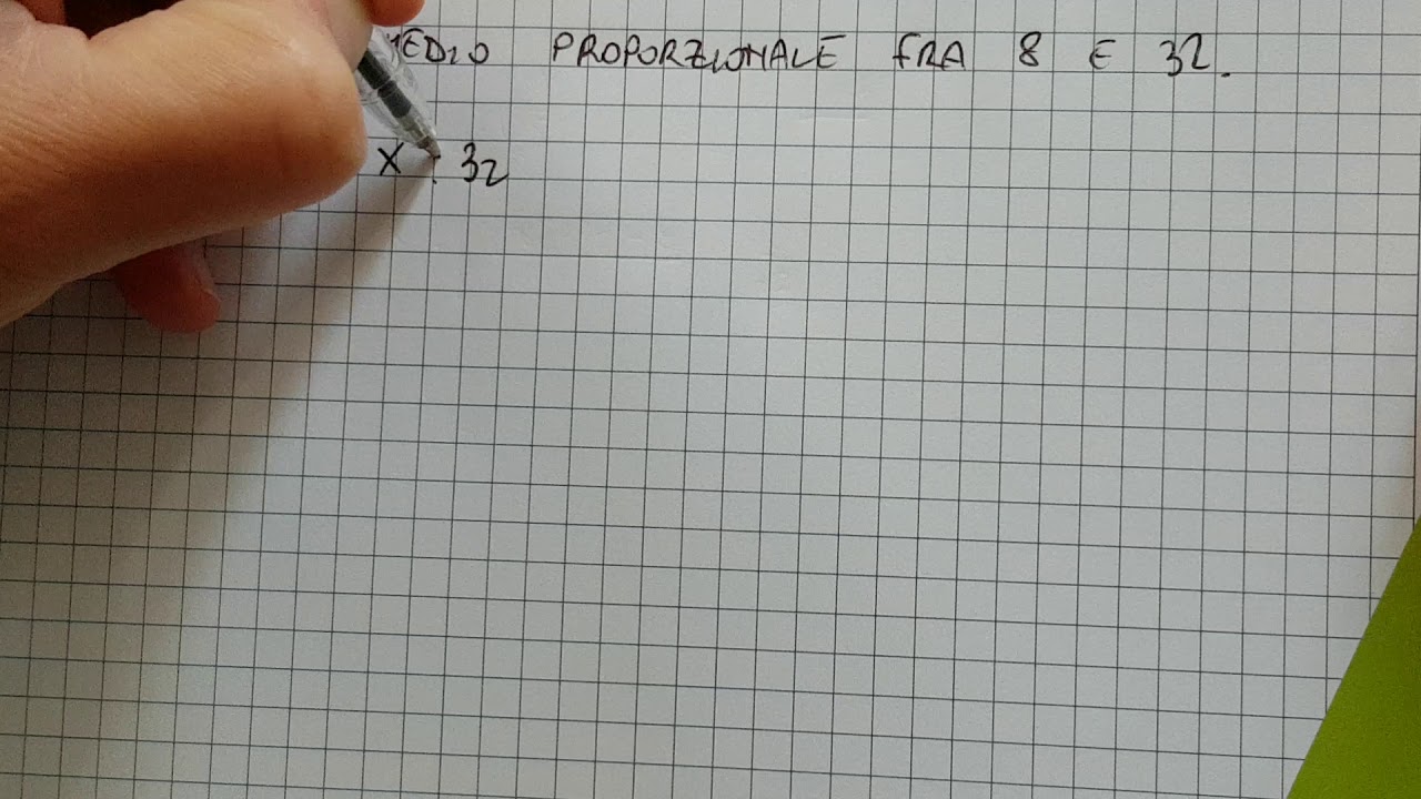 07 Come calcolare il medio proporzionale fra due numeri - YouTube
