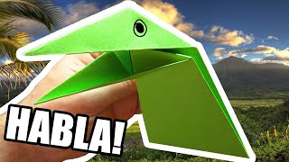 Como Hacer Un Dinosaurio Que Habla Super Cool Origamis De Papel Muy Fácil
