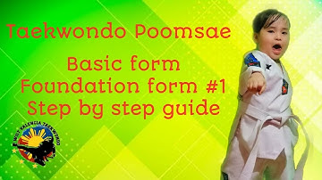 TAEKWONDO ¦ Basic form for Whitebelt || Foundation form #1 [mirror view]