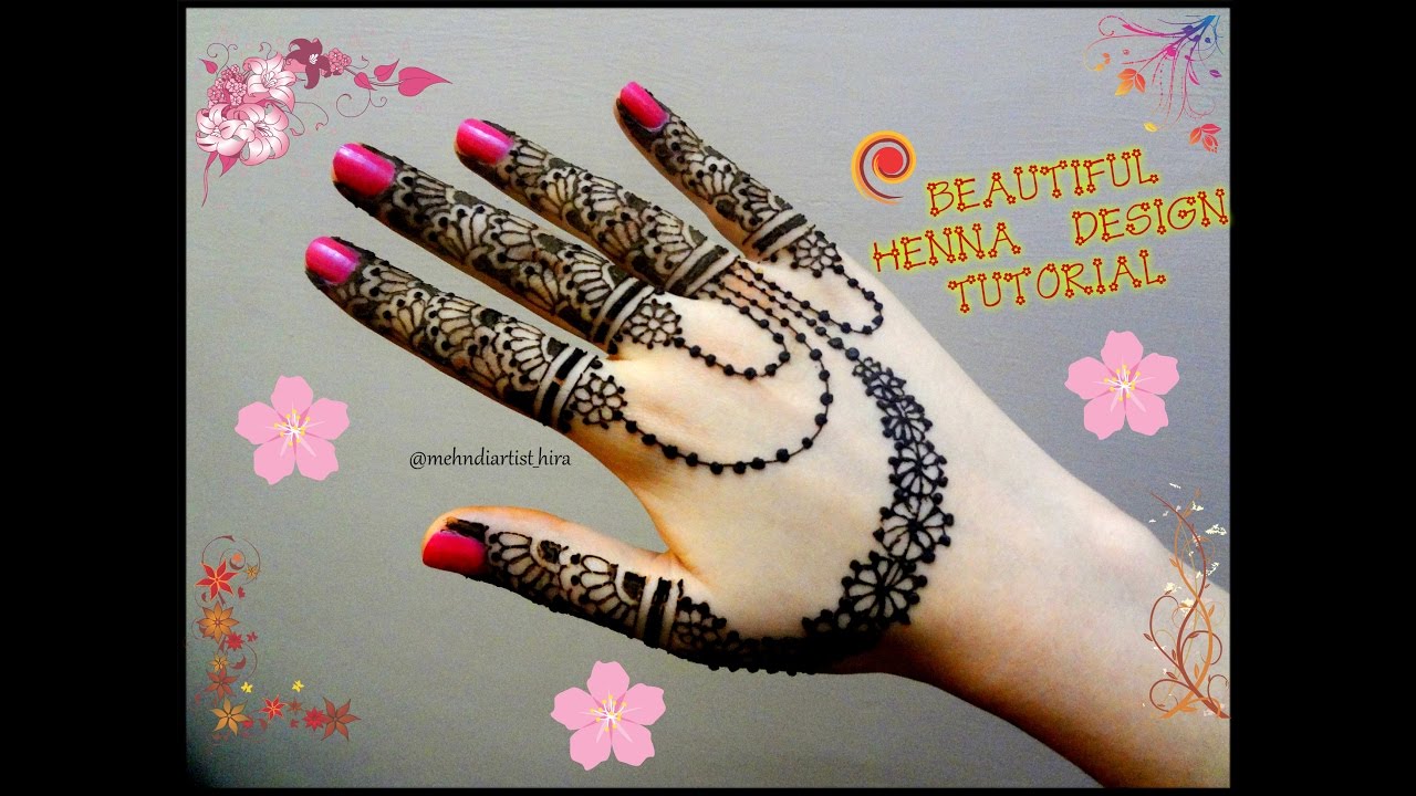 Easy Simple Beautiful Jewellery Inspired Mehndi Designs For Hands