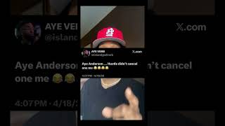 AYE VERB reacts to Ms Hustle canceling battle vs Anderson Burrus