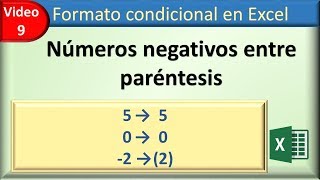 09 formato condicional excel: numero negativo entre paréntesis