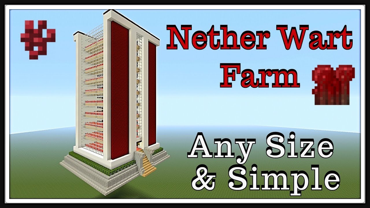 Minecraft Tutorial : Nether Wart Farm 2018 