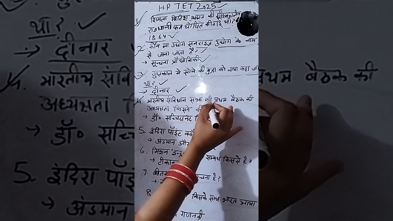 HP TGT ARTS 2025 Important PYQ 