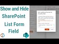 How to Show and Hide SharePoint List Form Fields | Conditional Formula in SharePoint List Form