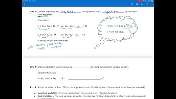 Math 111 - The Simplex Method (Part 2)