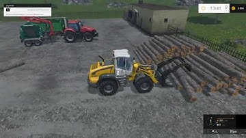 Farming Simulator 15 Timber Truck Unload Wheelloader