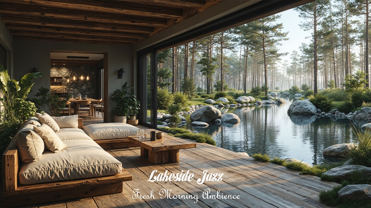 Утренний Джаз У Озера ☀️ Свежий Лесной Кофе. Джазовая Атмосфера Для Отдыха И Работы.