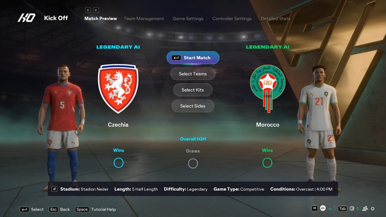 Чехия против Марокко | Международный матч | EA FC 26 | Симуляция