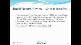 Batch Record Review-What to Look For
