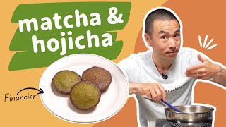 japanese dessert recipe: financiers with matcha and hojicha (easy to make) screenshot 5