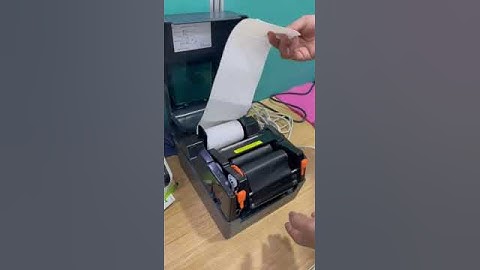 How to install ribbon and paper roll in Decode label printer Lable role and ribbon role setting