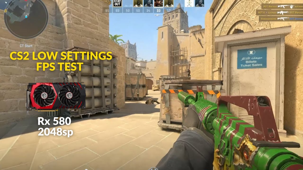 CS2 FPS Test | i5 4590 + RX 580 (2048sp) | 1080p Low Settings Benchmark ...