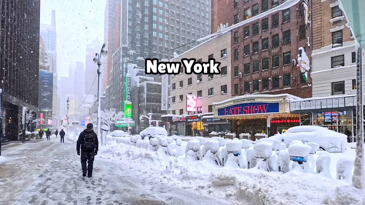 NYC Biggest Snowstorm Of 2026 Manhattan Covered In Snow