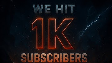 Thank You all for 1,000 subscribers!