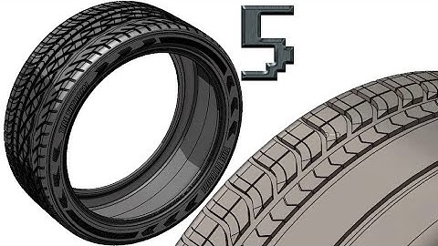 5-Project 36| Re-Scale Tire |SolidWorksTutorial : snow pattern pt.2 (pattern4, triangle edge Chamfer