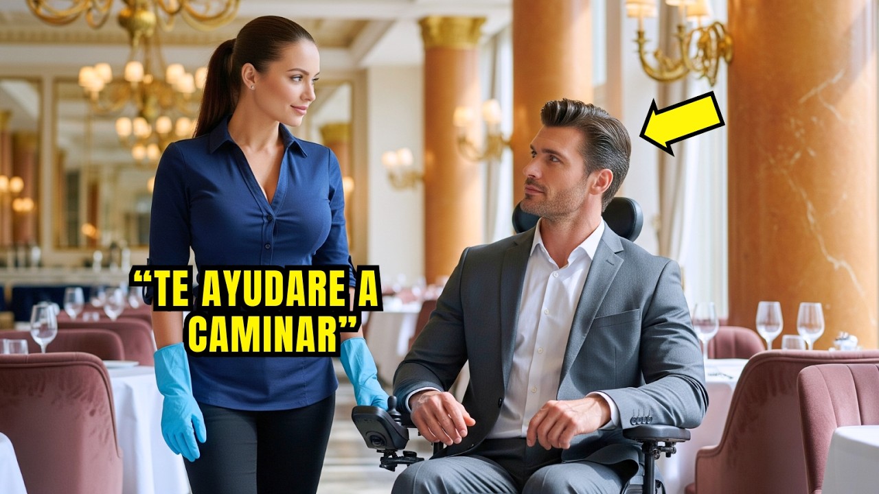 “Te ayudaré a caminar” Dijo la conserje al Multimillonario paralizado — Él se rió... y luego lloró