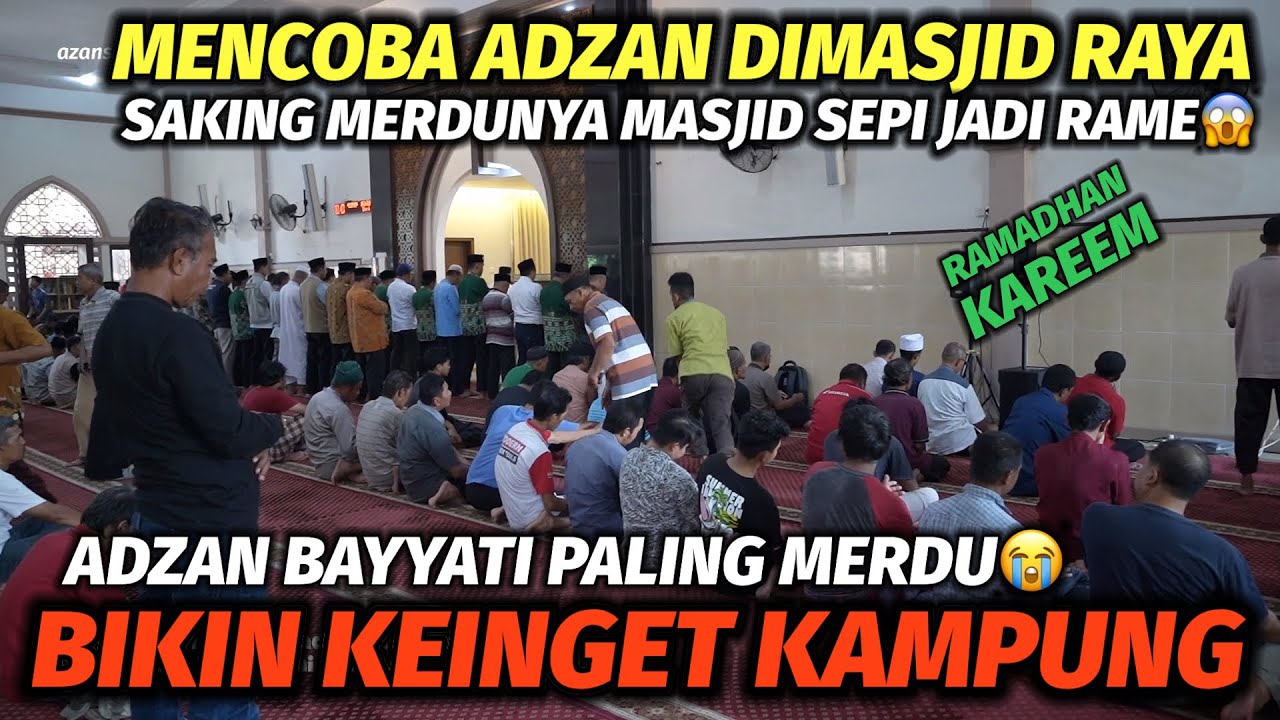 Mencoba Adzan Maghrib Bayyati, Saking Merdunya Masjid Sepi Jadi Rame😱
