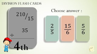 Division Flash Cards Game for 4th Grade | Test 2