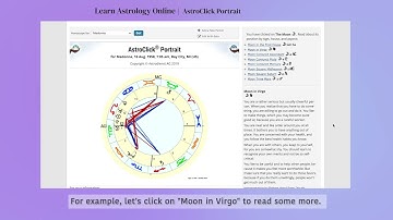 Interactive Birth Chart: How to use AstroClick Portrait | Astro.com