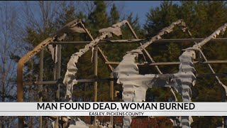 Man found dead and woman burned in Pickens Co.