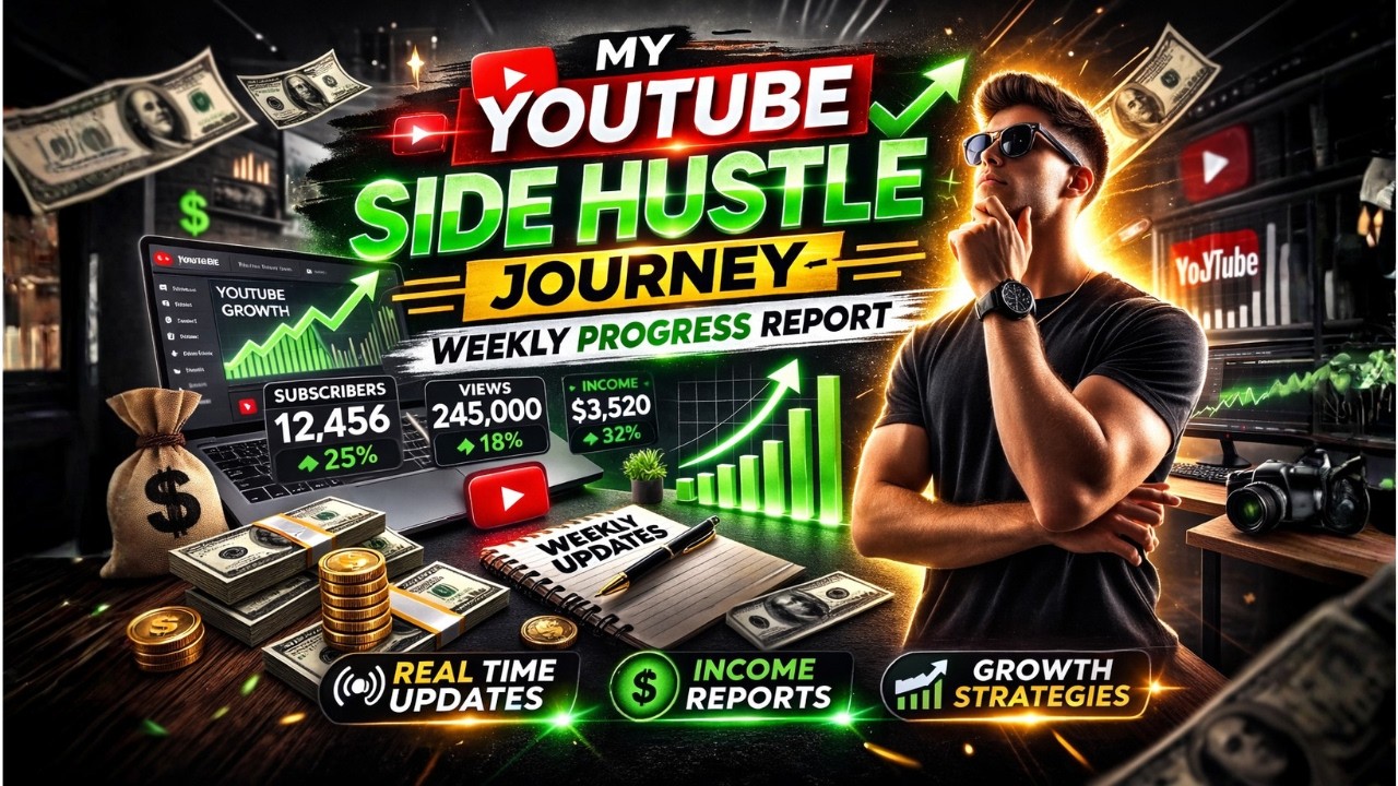 Progress Report: Youtube Side Hustle Journey | 4 Youtube Faceless ...