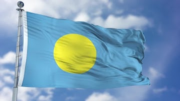 Palau Flag Animation Stock Motion Graphics