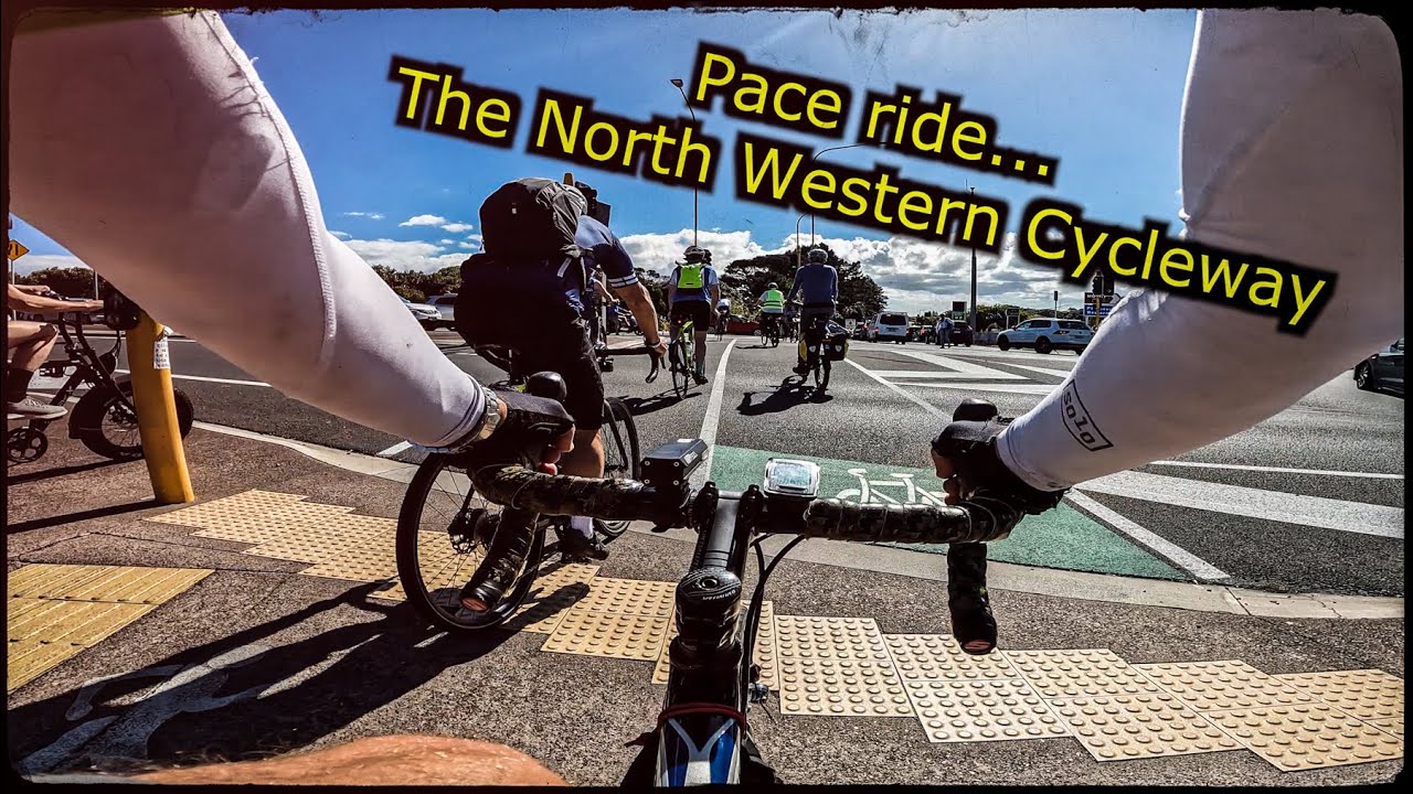 Epic Team Race cycling Auckland's Busiest bike path | The North Western Cycleway