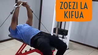 Zoezi la kifua, chest fly kwa kutumia Cable Cross Over Machine