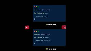 👉 JavaScript Tips 💡 | Arrays Loop Karne Ke 6 Different Ways (for, forEach, for...of, for...in)