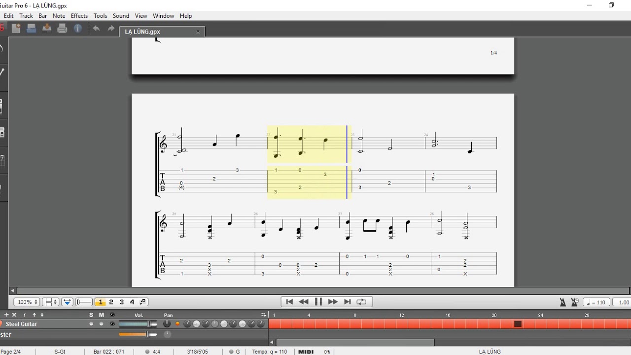 Guitar tab Lạ Lùng - youtube