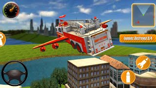 Flying Fire Truck Transform Robot Game #2 - Android GamePlay screenshot 5