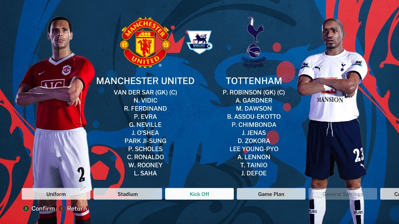 🎮 “PES 2021 Patch 2006 |  - EPL 2006 - MU VS TOTENHAM -Classic Match Gameplay”