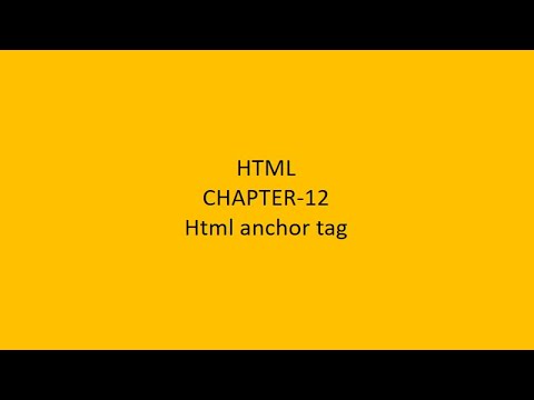 ch-12 html anchor tag