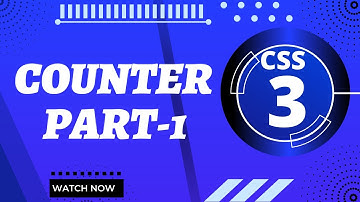 Counter in CSS 3- Counter reset and increment and Content in Urdu/Hindi |Web Coding With Bilal