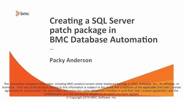 BDA - SQL Server Patch Package