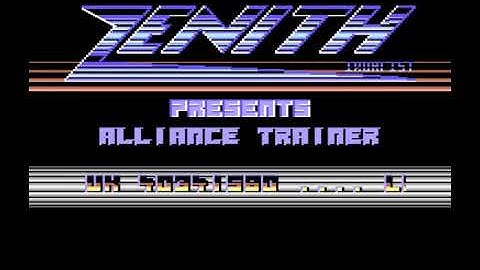 Zenith Intro - Commodore 64 - C64 - Alliance- Cracktro (PAL)