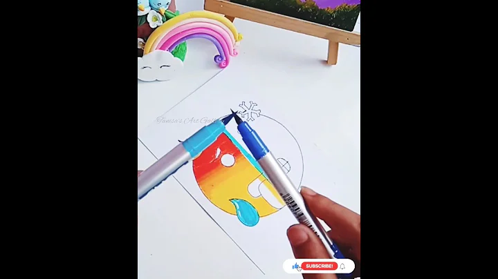 Hot🔥VS Cold🥶 || Emoji Mixing Satisfying Art #creativeart #shortsvideo #satisfying