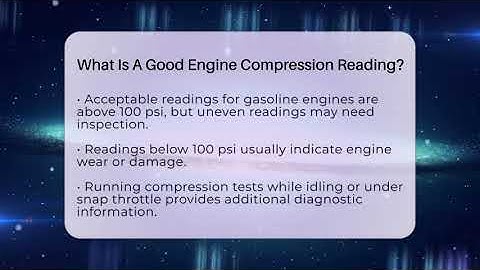 What Is A Good Engine Compression Reading? - Talking Tech Trends
