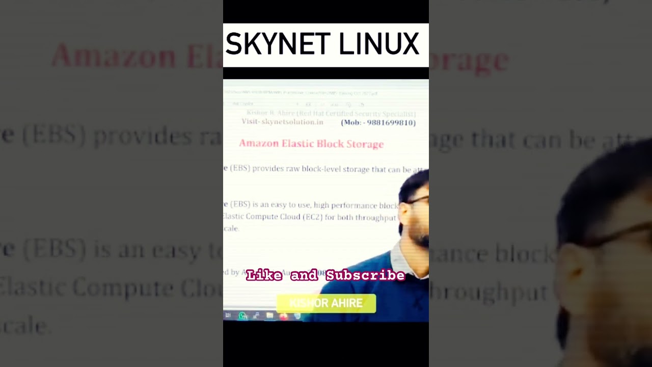 Elastic Block Storage in AWS || 