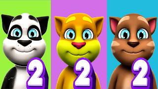 Rainbow Vs Brown Vs Panda Fur | My Talking Tom 2 screenshot 3